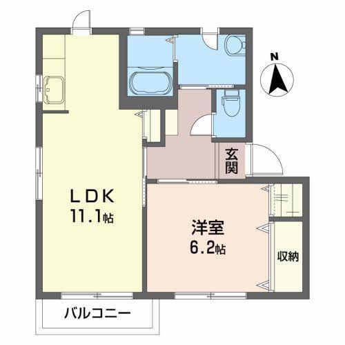 プティ・ベルジュA(1LDK/2階)の間取り写真
