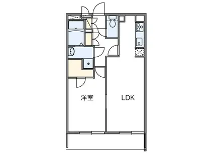 ヴィハール南六郷(1LDK/4階)の間取り写真