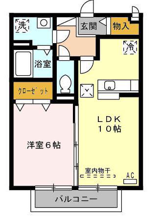 プリメーロ(1LDK/1階)の間取り写真