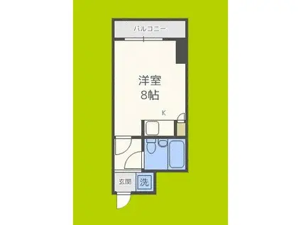 EPO江戸堀レジデンス(ワンルーム/7階)の間取り写真