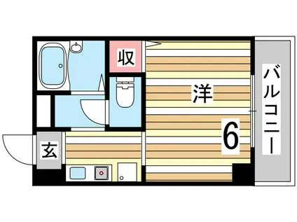 シャルマンコート東灘(ワンルーム/4階)の間取り写真