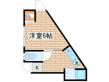 マウンテンハウスI(1K/1階)の間取り写真