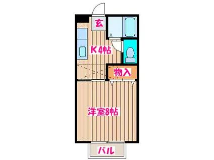 H&M HOUSE(1K/1階)の間取り写真