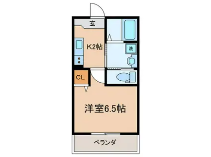 KTIレジデンス寺田(1K/1階)の間取り写真