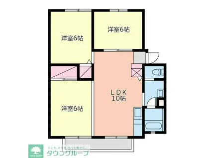 パレーシャル太平台I(3LDK/1階)の間取り写真