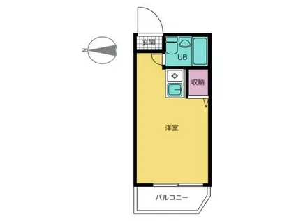ヒルズ砧(ワンルーム/3階)の間取り写真