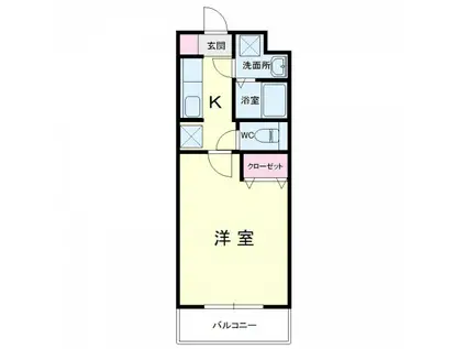 MONATISI(1K/2階)の間取り写真