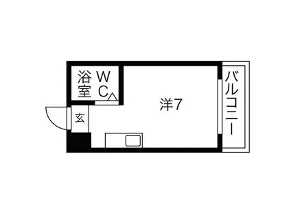 グローバル鶴橋(ワンルーム/5階)の間取り写真