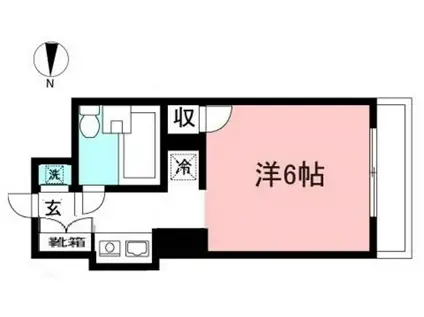 ワコーレ砧(1K/2階)の間取り写真