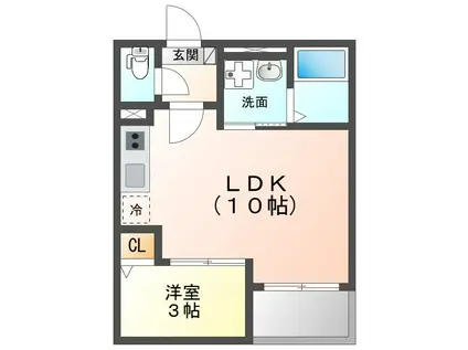 JACK SONEI(1LDK/3階)の間取り写真