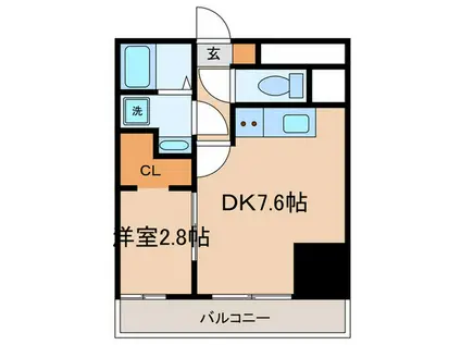 FREEDOM RESIDENCE 松原上田II(1DK/10階)の間取り写真