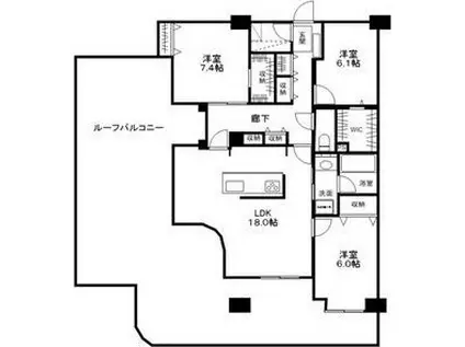 ライオンズガーデン三河安城第3(3LDK/5階)の間取り写真
