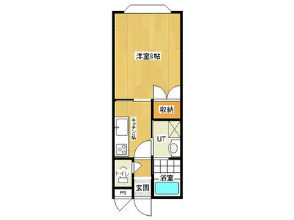 エデン泉町壱番館(1K/1階)の間取り写真