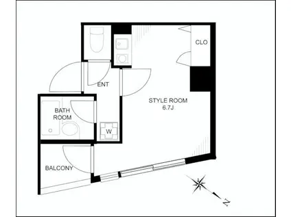 クレセント上池袋(ワンルーム/2階)の間取り写真