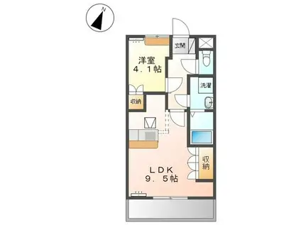 パルティール(1LDK/1階)の間取り写真