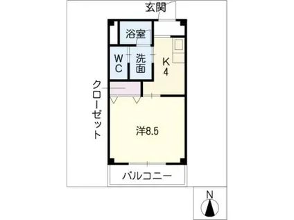 マ・メゾンMITA(1K/2階)の間取り写真