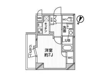 GRAN PASEO巣鴨(1K/4階)の間取り写真