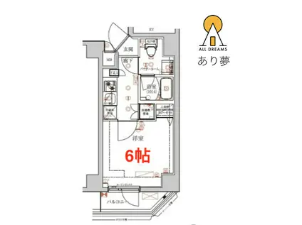 RELUXIA横濱吉野町II(1K/3階)の間取り写真