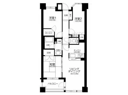 グランスイート瑞江(3LDK/6階)の間取り写真