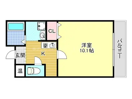 MMS-II(1K/4階)の間取り写真