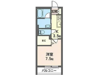 レジデンス大和(1K/2階)の間取り写真
