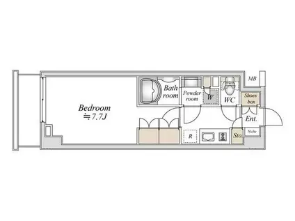 リテラス馬込(1K/2階)の間取り写真