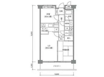 ステラコート(2LDK/1階)の間取り写真