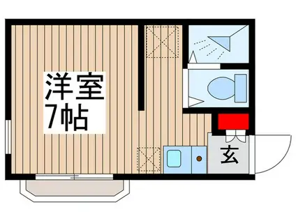 シエスタヴィラ清瀬II(ワンルーム/2階)の間取り写真