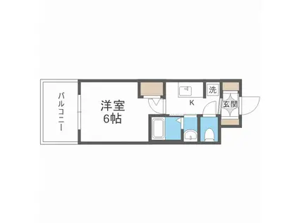 エステムコート大阪ウエストII(1K/8階)の間取り写真