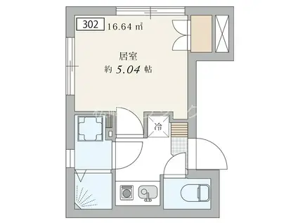 アプリコットハウス上高田(1K/3階)の間取り写真