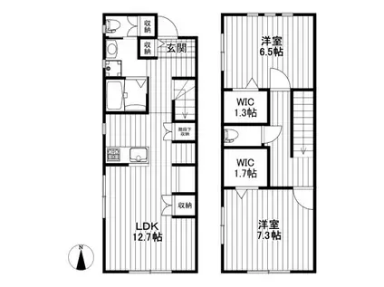 ファミリア狛江(2LDK/1階)の間取り写真