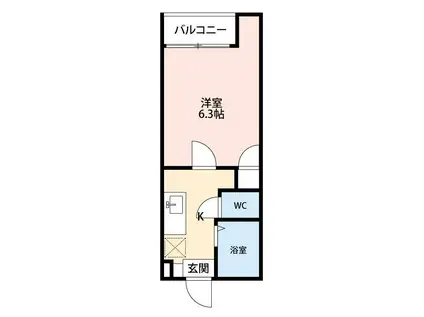 リノガーデン町屋(1K/2階)の間取り写真