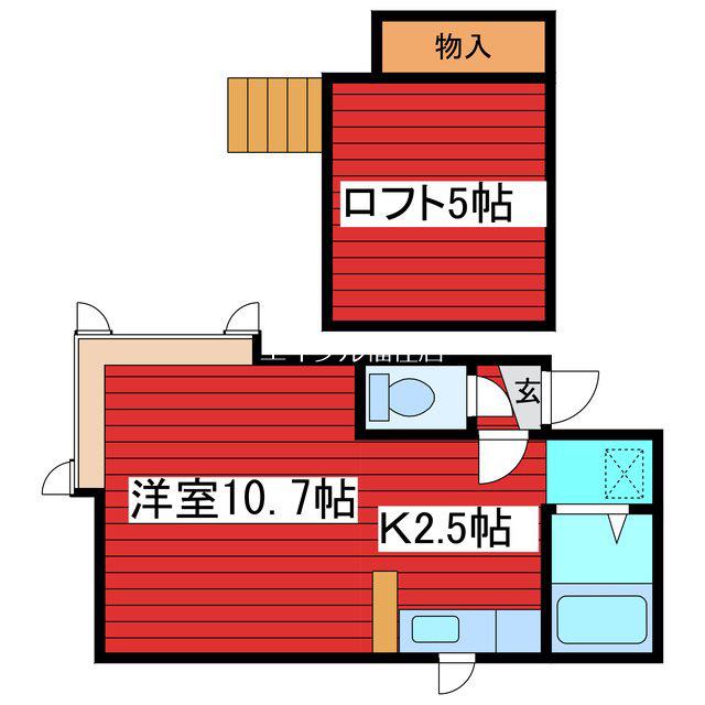 ビリオネア十番館(1K/2階)の間取り写真