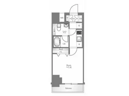 プレール・ドゥーク木場駅前(1K/11階)の間取り写真