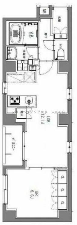 S-RESIDENCE日本橋馬喰町(1LDK/4階)の間取り写真