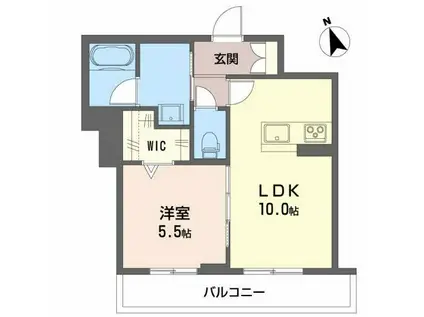 メゾン宝町(1LDK/3階)の間取り写真