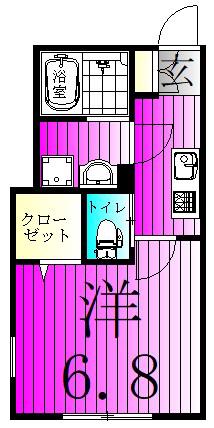 SKリデンテ北松戸(1K/1階)の間取り写真