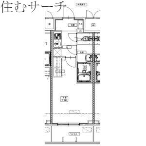 S-RESIDENCE四日市駅前COULEUR(1K/6階)の間取り写真
