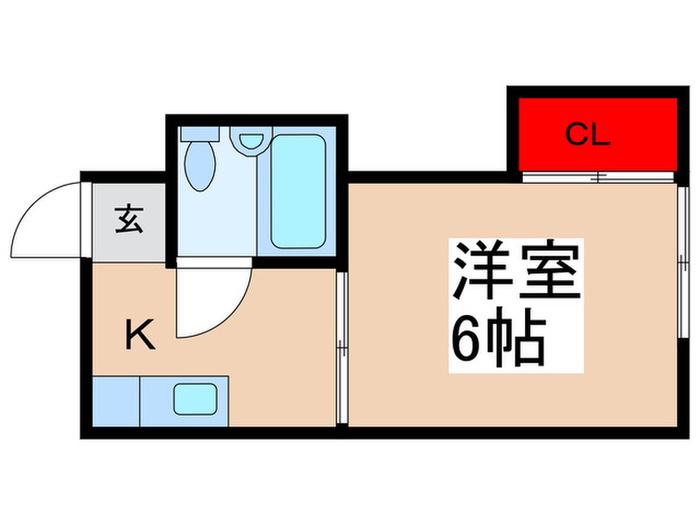 スマイルハウス(1K/2階)の間取り写真