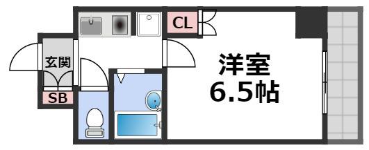 カーサパスコロ(1K/3階)の間取り写真