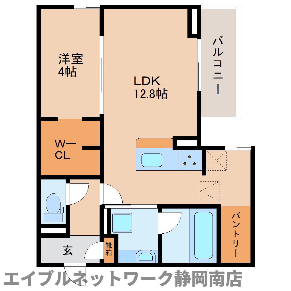 DCREST新川S(1LDK/3階)の間取り写真