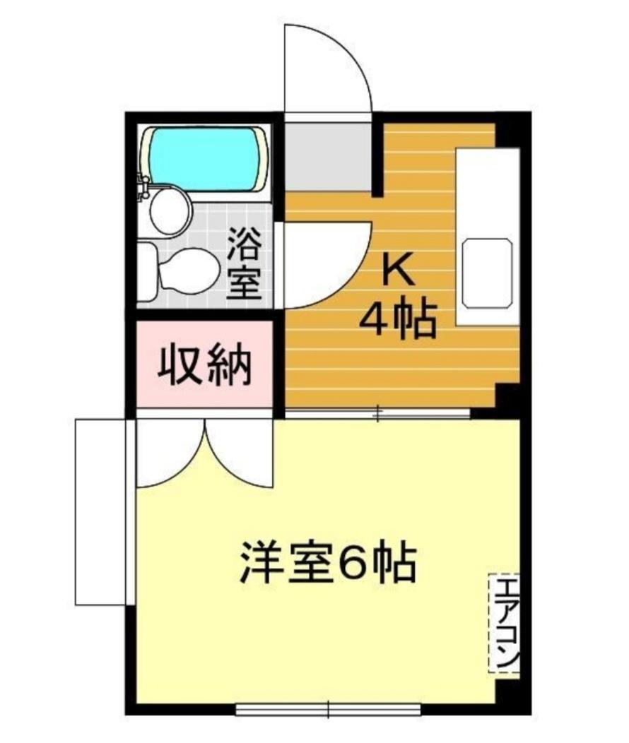カーサ21(1K/3階)の間取り写真