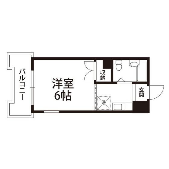 Mヒルズ本町(1K/7階)の間取り写真