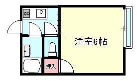 プレジオ・Y(1K/2階)の間取り写真