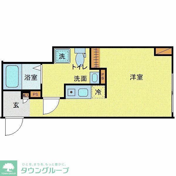 オアシス五反野レジデンス(ワンルーム/2階)の間取り写真