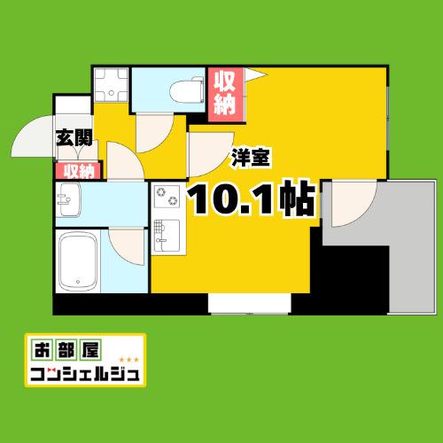 LASANTE東別院(ワンルーム/2階)の間取り写真