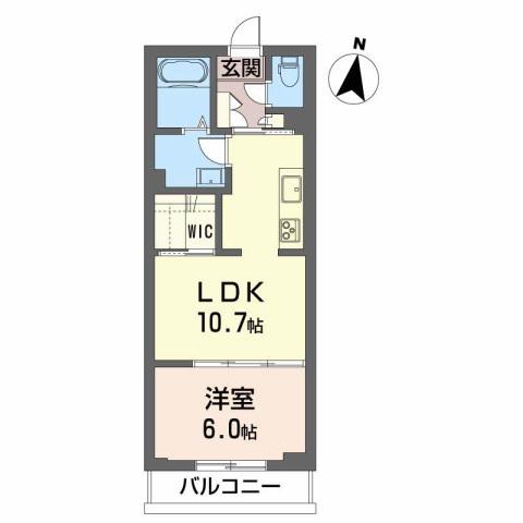 シャーメゾン パン(1LDK/3階)の間取り写真