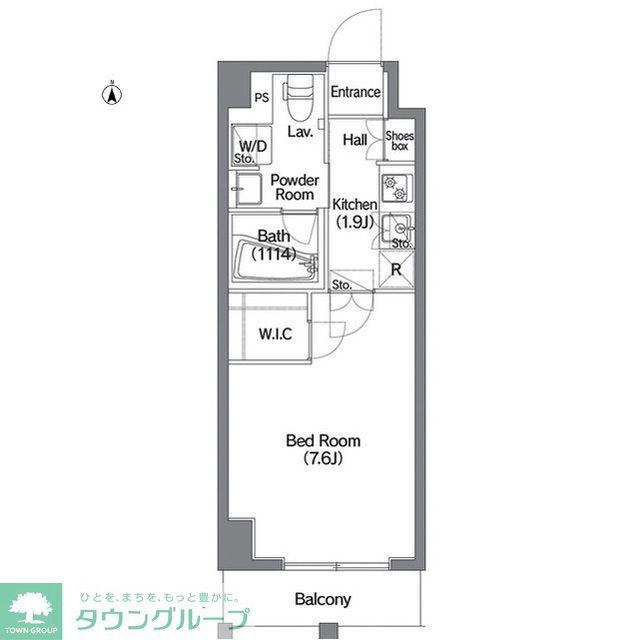 コンフォリア錦糸町DEUX(1K/9階)の間取り写真