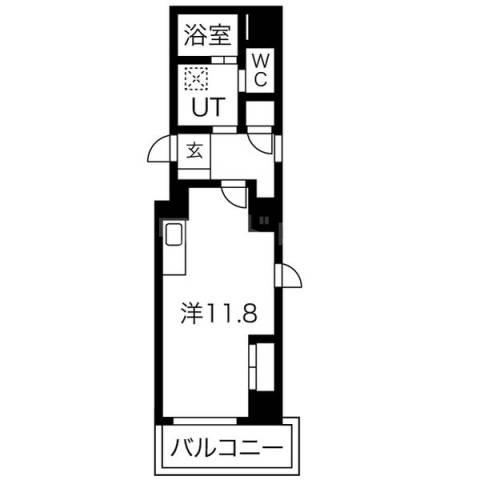 ALPHA PH 南平岸(ワンルーム/9階)の間取り写真