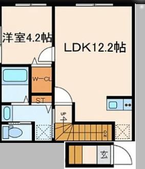 エクセルコート江古田(1LDK/2階)の間取り写真